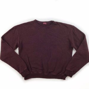 J Galt Brandy Melville sweatshirt crew Wine Burgundy One Size Soft distressed OS